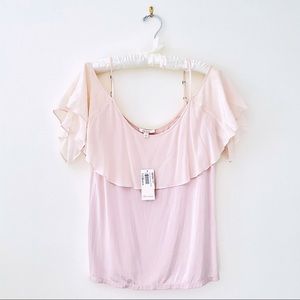 NWT Pale Blush silk and modal top stretchy